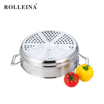 China Sustainable Multi-Use Tri Ply Stainless Steel 3 Layers Cooking Chinese Pot Steamer for sale