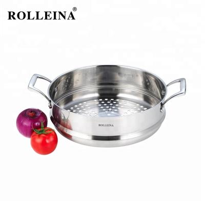 China Sustainable High Quality Tri Ply Stainless Steel Pot Food Dim Sum Egg Cooking Steamer for sale