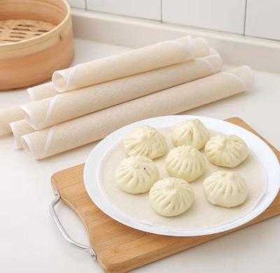 China Stored Candy Treats Round Steamer Mat Pad Non-Stick Dumplings Cotton Steam Liners Mat Cloth for sale