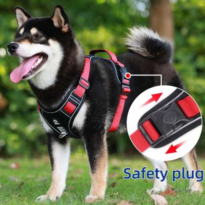 China Dog leash explosion-proof big dog chest harness reflective large dog dog leash vest pet leash for sale