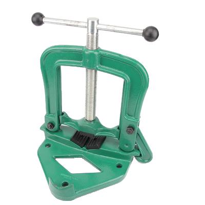 China Durable Adjustable Bench Screw Precision Hinged Pipe Vise Clamp Hand Tools 2# FOR Heavy Duty Pipe Clamping for sale