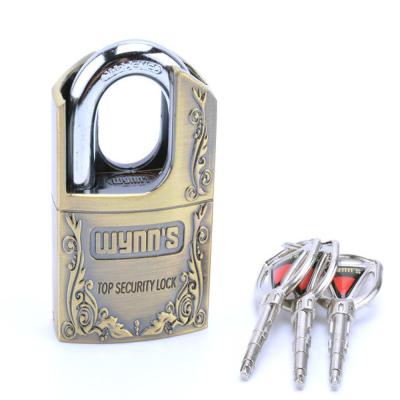 China Available Premium Rustproof Atomic Bronze Alloy Waterproof Padlock Durable Sample Padlock With Bullet Keys And Lock Core for sale