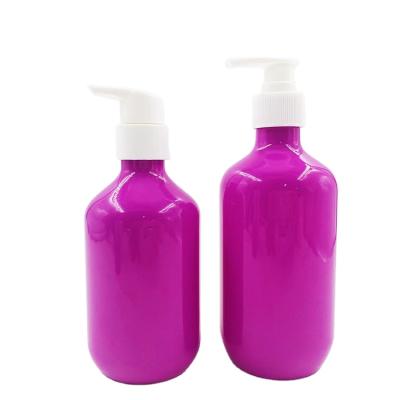 China Cosmetics 500ml Shower Gel Lotion Pump Bottles PET Plastic Packaging For Hair And Body Lotion Container Lovely Bottle for sale