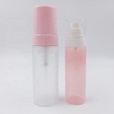 China OEM 30ml 60ml 100ml 150ml Travel Alcohol Essential Oils Cosmetics Mini Empty Transparent Pink Plastic Custom Mist Spray Bottle for sale