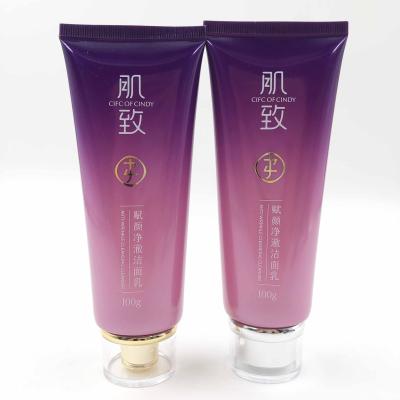 China Custom Black Empty Plastic Soft Tube Cosmetic Squeeze Tube 30ml Facial Detergent Tube With Flip Top Cover For Cosmetic Packaging for sale