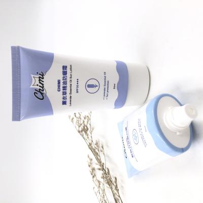 China Hot Sale 50ml Sky Blue And White Empty Plastic Soft Squeeze Tube Cosmetic Facial Detergent Tube With Screw Lid For Cosmetic Packaging for sale