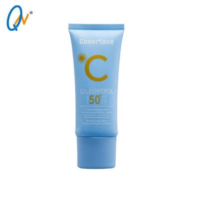 China OEM Cosmetic Sunscream SPF35 Protects Skin Care Lotion Tube Empty Flat Plastic Tubes China Cosmetic Packaging Factory for sale