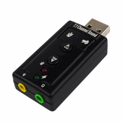 China Aluminum Alloy Doonjiey Hot Selling High Quality Free Drive USB 7.1 External Sound Card for sale