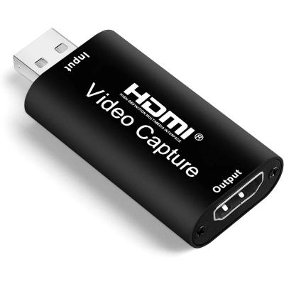 China Portable metal hdmi video capture card to stream Windows USB2.0 compatible Android MaOS with VLC OBS Amcap for sale