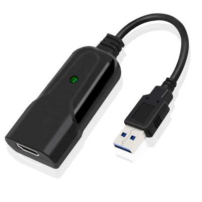 China Live Streaming Portable HDMI 1080P 60fps USB 2.0 to HDMI HDMI Video Capture Card Cable for Computer Live Broadcasting for sale