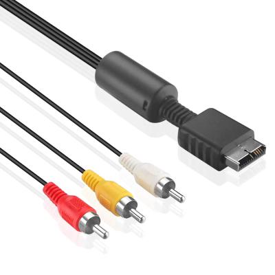 China COMPUTER AV RCA TV Audio Video Cable Adapter Cord For Sony PlayStation PS 1 2 3 AV RCA TV Audio Video Cable for sale