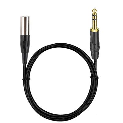 China Speaker Doonjiey XLR Female to TRS Cable XLR 3 Pin Female to 6.35mm Stereo TRS Male Balanced Interconnect Wire MIC Cable for Microphone for sale