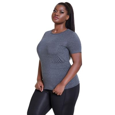 China Women Breathable Sportswear Yoga Shirt Seamless Tops For Active Women Fitness Gym Crop Shirt Sports Top Women Plus Size DY081 for sale