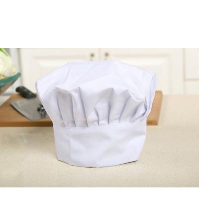 China Stylish Wholesale Professional Chef Hat White Polyester Cotton Cooking Chef For Hotel Restaurant Cheapest Chef Hat for sale