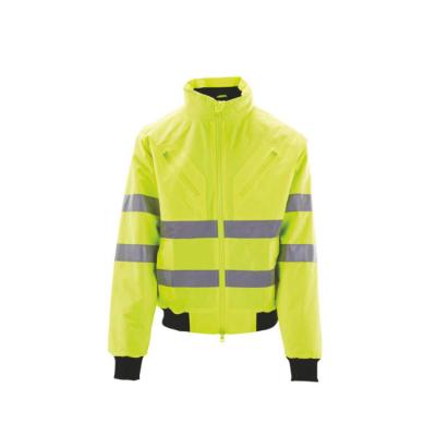 China Industry Manufacturer Highlight Safety Leisure Work Jacket Fleece Reflective Cardigan Uniform for sale