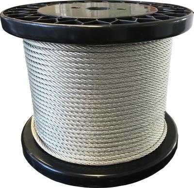 China MANUFACTURING Zinc Coated Steel Wire Rope Coated Stainless Steel Wire Rope Steel Wire Rope Hot Galvanized for sale