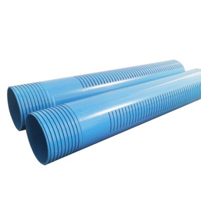 China food & Beverage Factory 4inch 5inch 6inch 8inch 0.5mm 1mm Slot Pipe Deep Well PVC Casing Pipes for sale