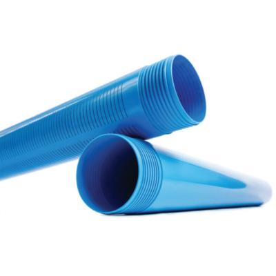 China food & Factory 40-355 mm PVC R Casing Beverage Well / Slotted Pipe / Casing Screen Pipe For Deep Water Belled End for sale