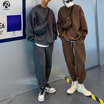 China Breathable Two Piece Set Men's Sweatshirts Hoodies Oversized Casual Pullover Custom Plus Size And Sweatpants Men for sale