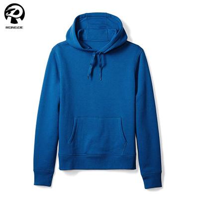 China Viable Custom Oversized Long Sleeve Blue Hoodies For Men 500gsm/450gsm Heavy Basic Pullover Hoodie for sale