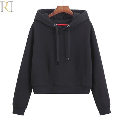 China Hot Sale Women Anti-shrink Creative Blank Pullover Cropped Hoodie for sale