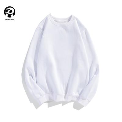 China Wholesale Winter Fashion Simple Anti-shrink Fleece White Cotton Sweatshirt Women for sale