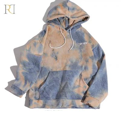 China Anti-pilling Cotton Fashion Winter Tie Dye Unisex Hoodie Heavy Thick Premium Quality Custom Made for sale