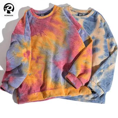 China High Quality French Terry OEM Vintage Designer Men's Anti-Shrink Custom Tie Dye Sweatshirt for sale