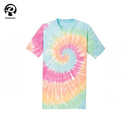 China Custom White Tie Dye Slim Fit T Shirts Anti Shrink For Women for sale