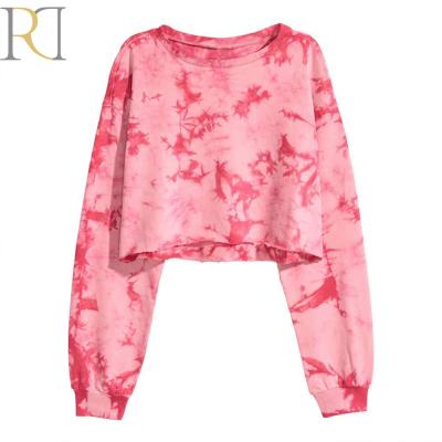 China OEM 100 Cotton Top Women's Anti-Wrinkle Culture Women Tie Dye Hoodies Sweatshirts for sale