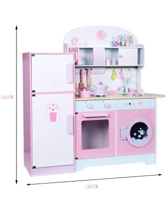 China Japanese Hot Selling Pretend Play Wooden Toys Wooden Kitched Toys DIY Role Play Kitchen Tableware for sale