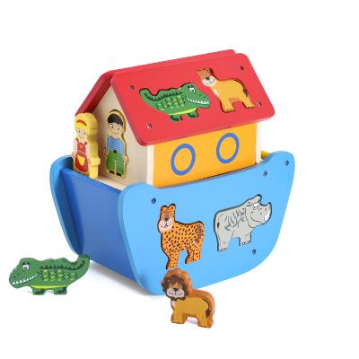 China Hot-selling Cute Wooden New Noah's Ark Animals Safe For Kids Large Quantity In Stock for sale