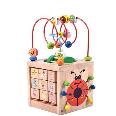 China Wooden Multi Colored Abacus Clock Beads Math Toy Kids Educational Toys Learning Game for sale