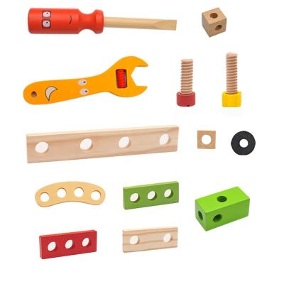 China Learning Tool Nut Combination Toy Made Of Wooden Montessori Children's Sensory Activity Board For Children 29.5*19*5cm for sale