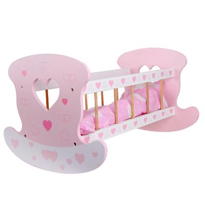 China GIRLY BEAUTY SET Wooden Doll Play Cradle For Children Other Educational Toys For 2 To 4 Years Old Kids for sale