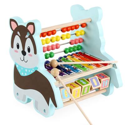 China Multifunctional Educational Toy Kids Wooden Educational Toys Xylophone Math Learning Maze Beads Calculation Frame Baby Toys for sale