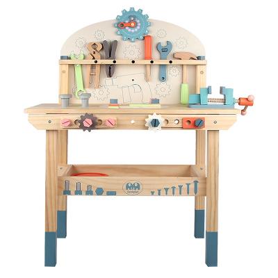 China Mechanic Educational Tool Set Toys Educational Bench Toy Wooden Tool Toy Sets for Kids and Toddlers for sale