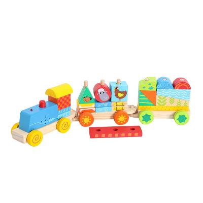 China Playing Best Selling Amazon Shape Sorter and Stacking Wooden Blocks, Educational Wooden Toys for Baby for sale