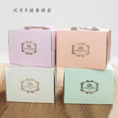 China Recyclable Custom Colored Packaging Cardboard Paper Cake Box for sale