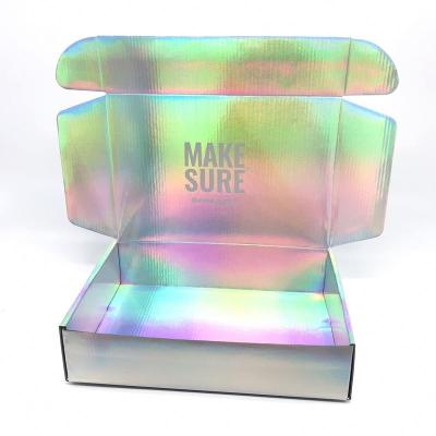 China Recycled Materials Wholesale Cheap Custom Cardboard Box Holographic Packaging Mailer Paper Box For Gift for sale