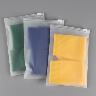 China Plastic Recyclable Reusable Frosted Clear Ziplock Bag For Clothing Wholesale Custom Printed Zip Lock Bag for sale