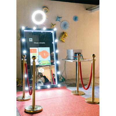 China 55 65 Automatic touch screen selfie cheap magic mirror photo booth for sale