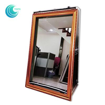 China Touch screen mirror touch screen booth 55inch magic mirror selfie booth case for sale