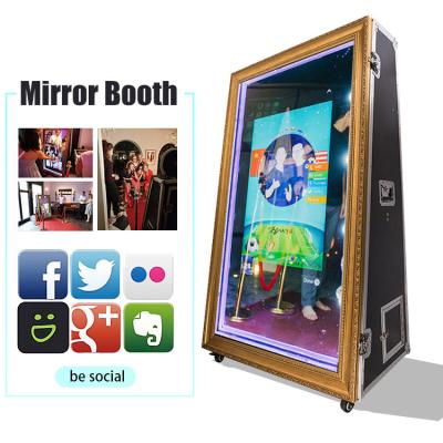 China 65 Inch Infrared Touch Screen Photobooth Mirror 4K Selfie Magic Mirror Photo Booth For Sale for sale