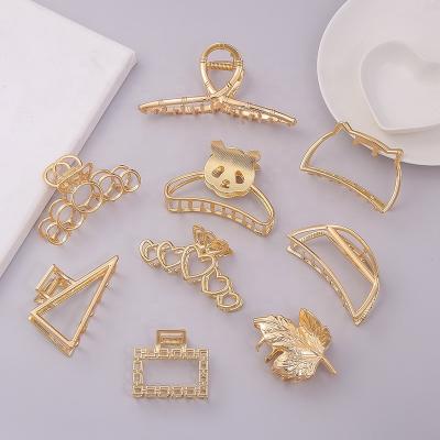 China Fashion Custom 2021 Summer Hairpin Trendy Women Butterfly Claw Metallic Hair Clips for sale