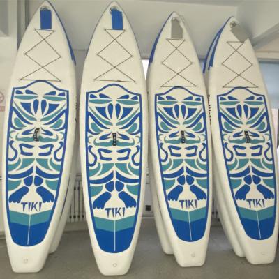 China OEM ODM Custom Logo Paddle Board Surf Board Unisex Soft Drop Point Stand Up Inflatable Paddle Board for sale