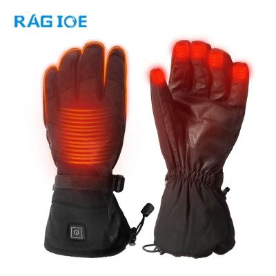 China Outdoor Winter Ski Sports 3 Heating Levels Rechargeable Heated Battery Electric Ski Gloves Warm Winter Gloves Windproof Waterproof Switch Touch Screen for sale