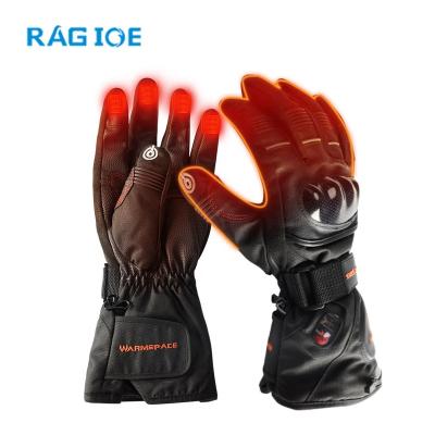 China Outdoor Touch Screen Motorcycle Leather Electric Skiing Rechargeable Heated Gloves Ski Sports Unisex Windproof Waterproof for sale