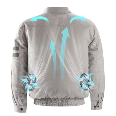 China New Design Rechargeable Battery Outdoorwear Summer Breathable Cooling Air Conditioned Workwear With Fans for sale