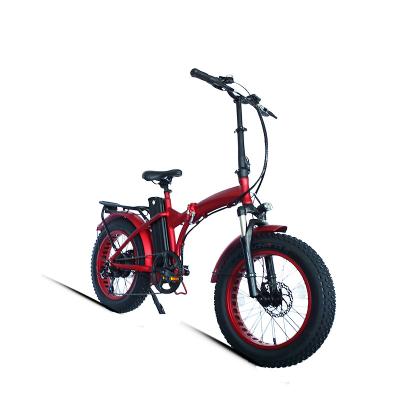 China Aluminum Alloy Beach Cruiser Folding Electric Bike 500 Watt Fat Hub Motor 20*4.0 for sale